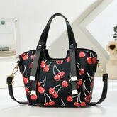 Bag Women's Classic All-match Vegetable Basket Cherry Print Hand Carrying