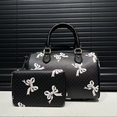 Women's Soft Leather Handbag Cute Patchwork Easy Matching