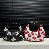 Stitching Soft Leather Hobos Cute Simple Shoulder Crossbody Bag