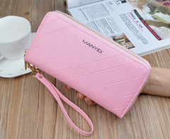 Double zipper large capacity wallet