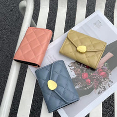 Women's Flip Rhombus Leather Short Wallet