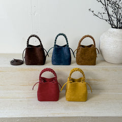 Korean Ins Matte Stitching Premium Affordable Luxury Fashion Suede Crossbody Bag