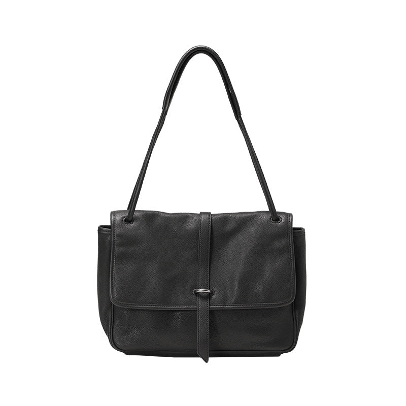Vegetable-tanned Leather Retro Crossbody Tote Bag